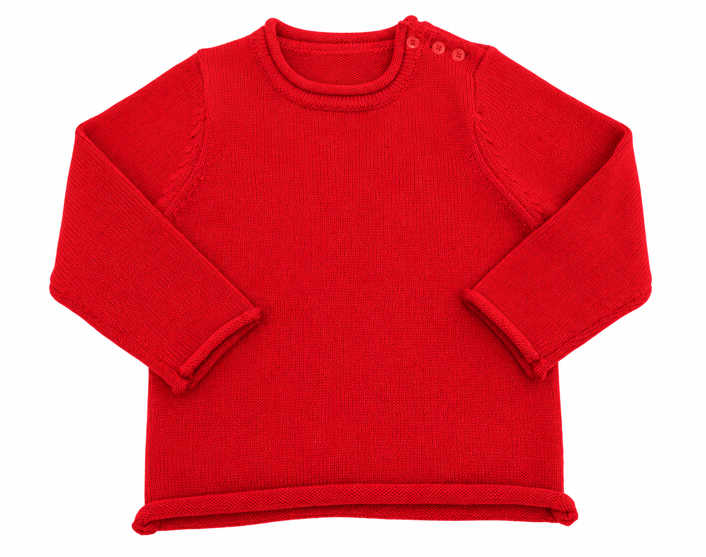 Button Roll Neck Sweaters