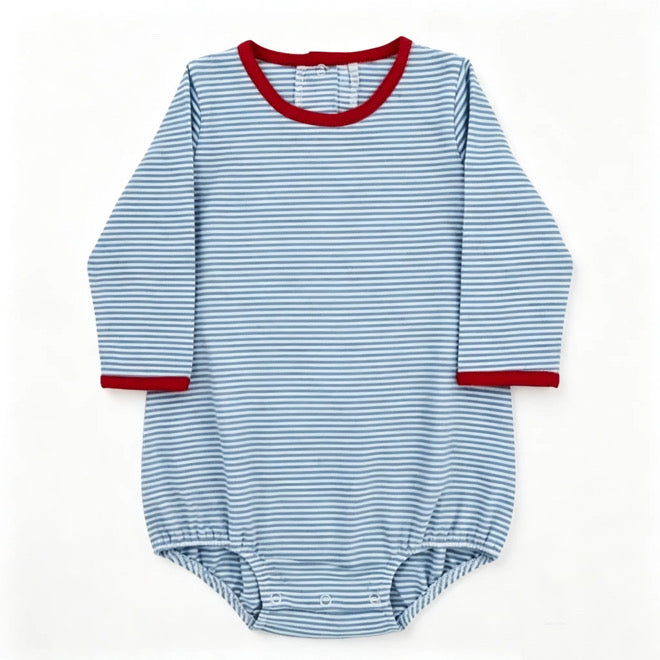 Blue & Red Striped Bubble