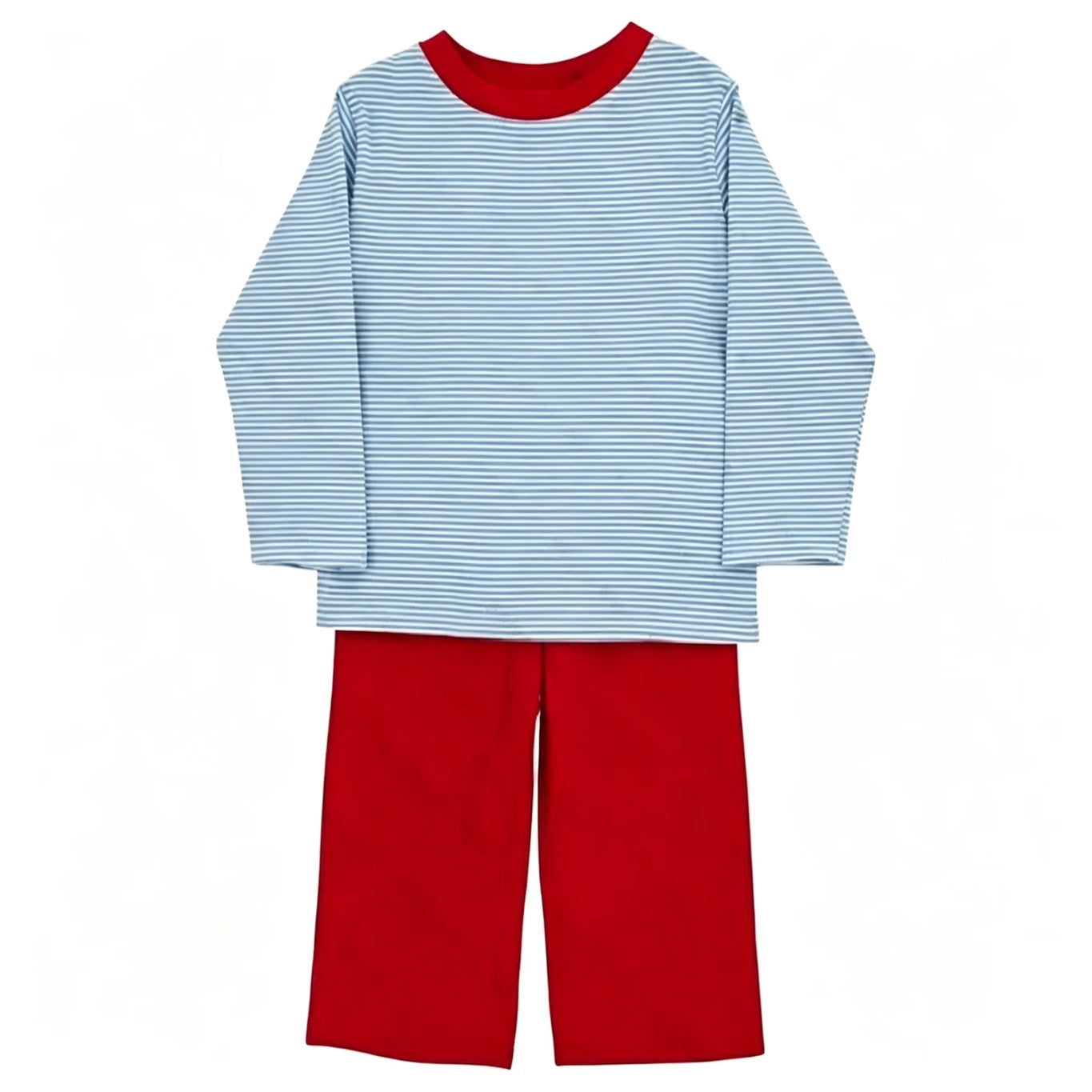 Blue & Red Striped Pant set
