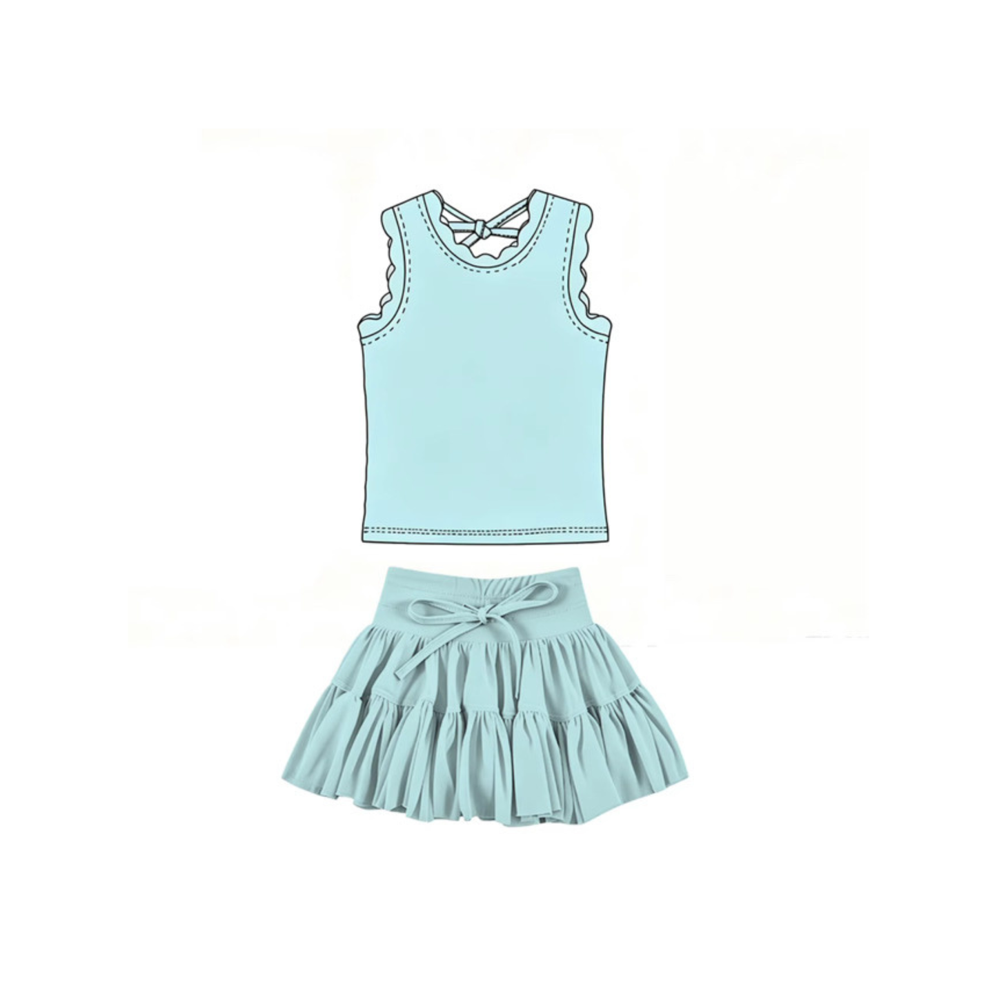 PO: Tulle Girl Skort Sets