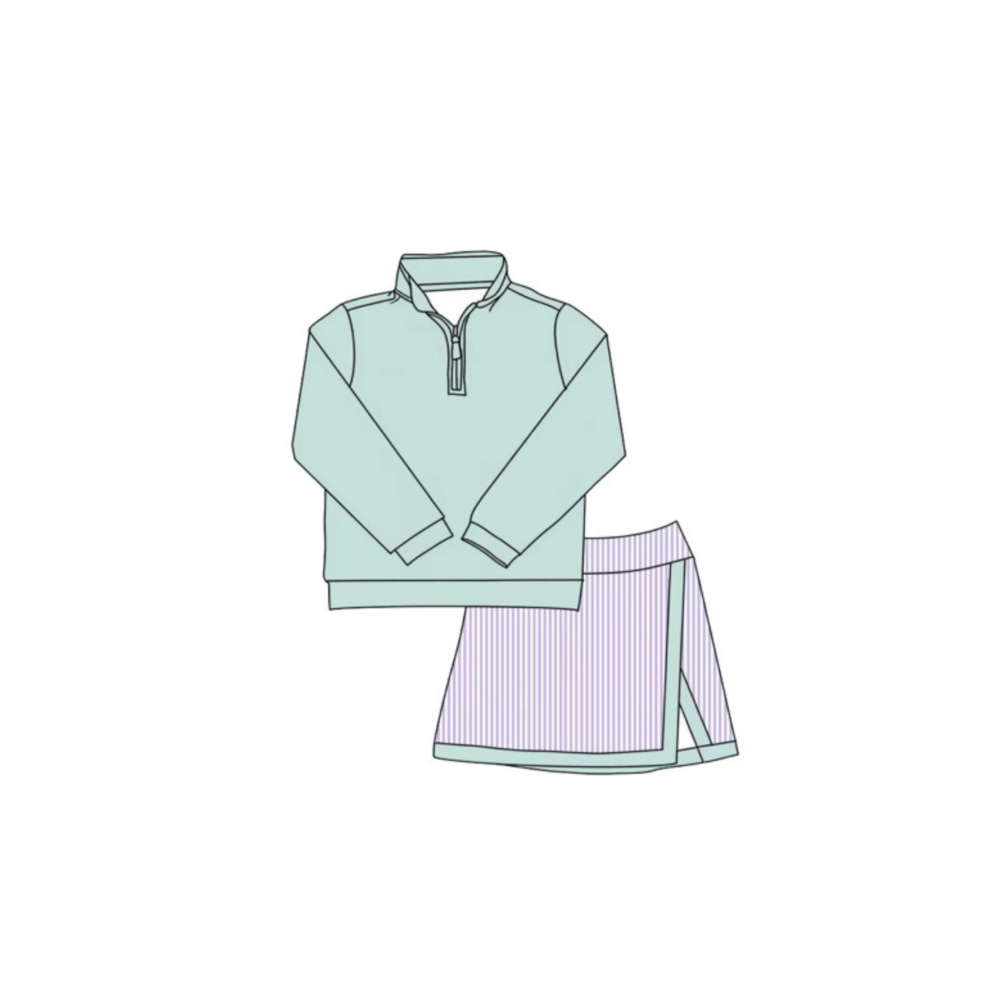 PO: Quarter Zip Skort Set