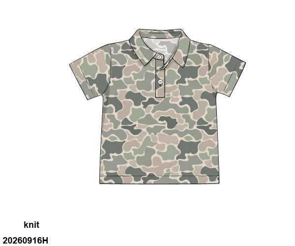 PO 3: Creekside Camo Boys Polo