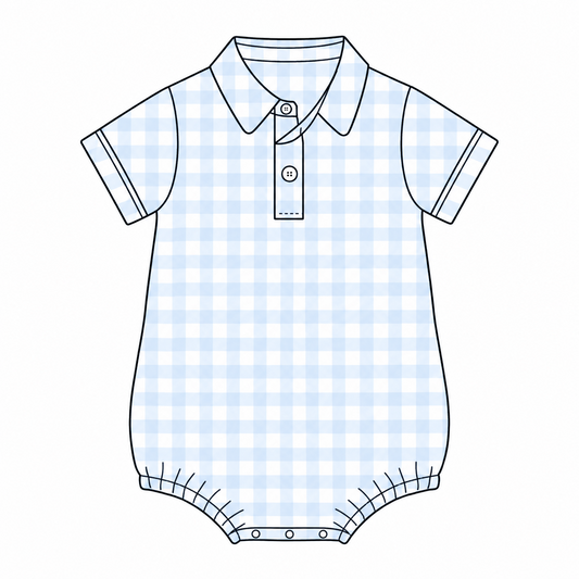 PO 3: Carolina Blue Gingham Boy Bubble