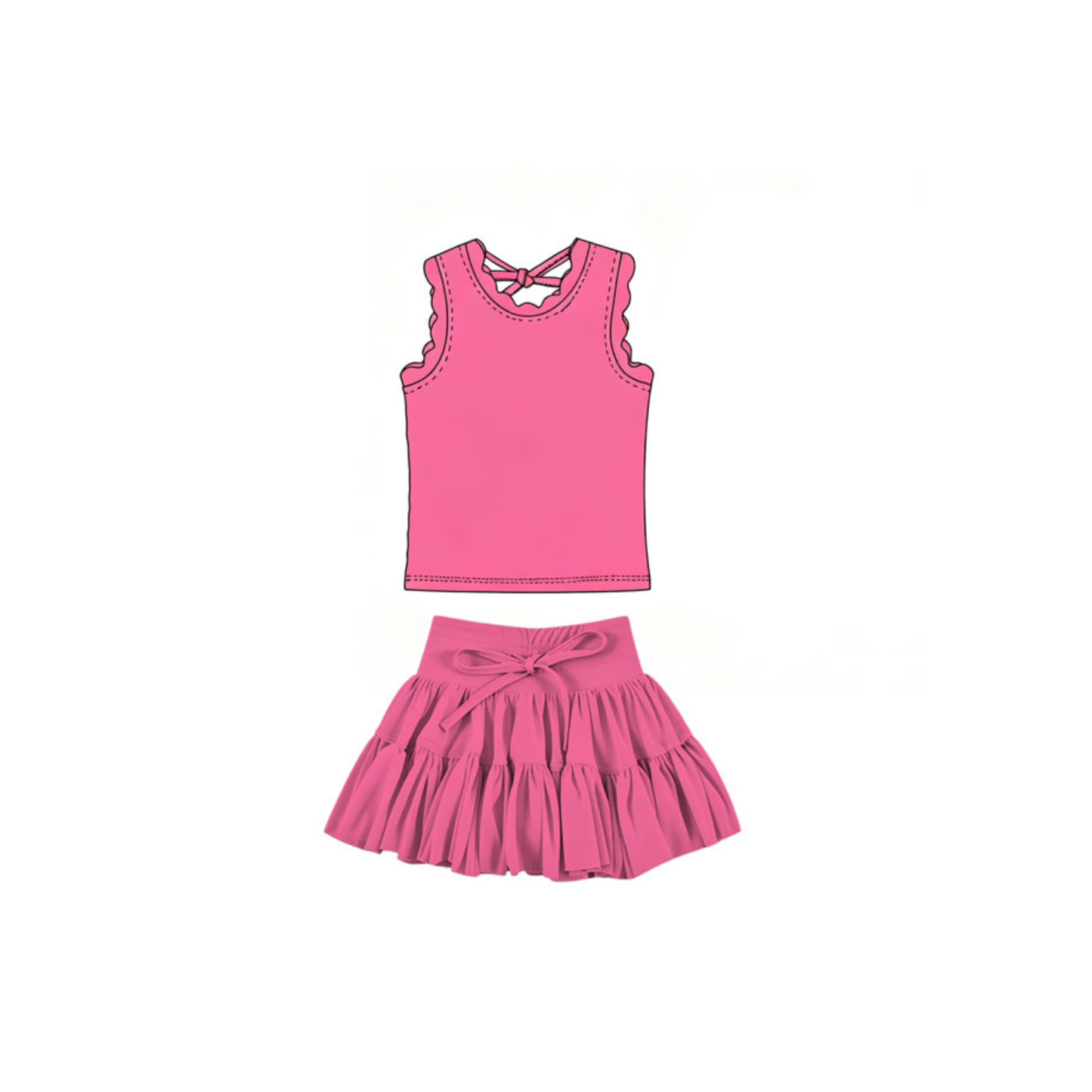 PO: Tulle Girl Skort Sets