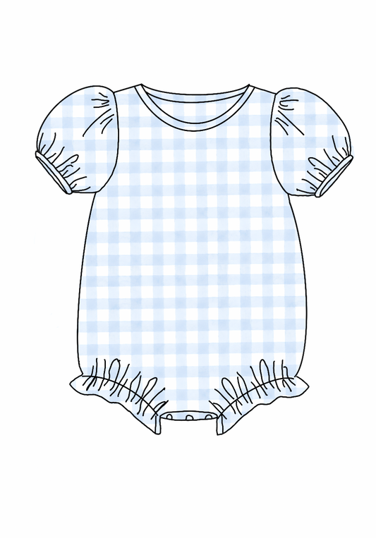 PO 3: Carolina Blue Gingham Girl Bubble