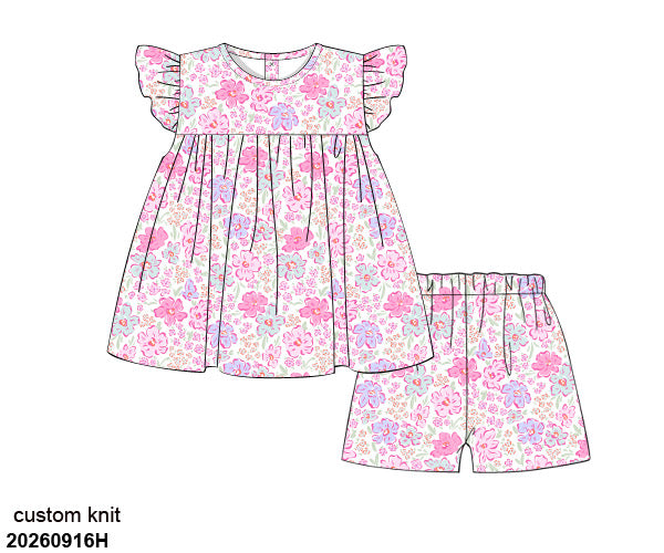 PO 3: Pretty in Petals Biker Short Set