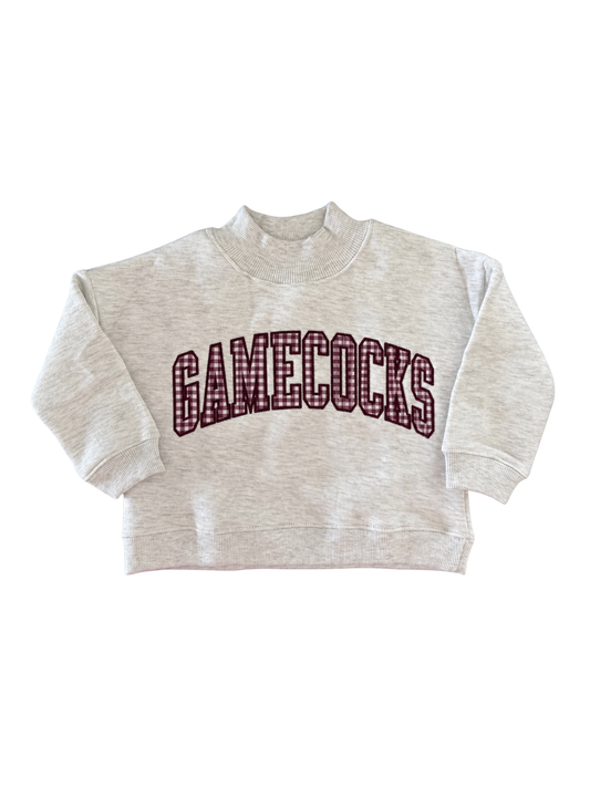 Garnet Gingham Heritage Mock Neck - Kids