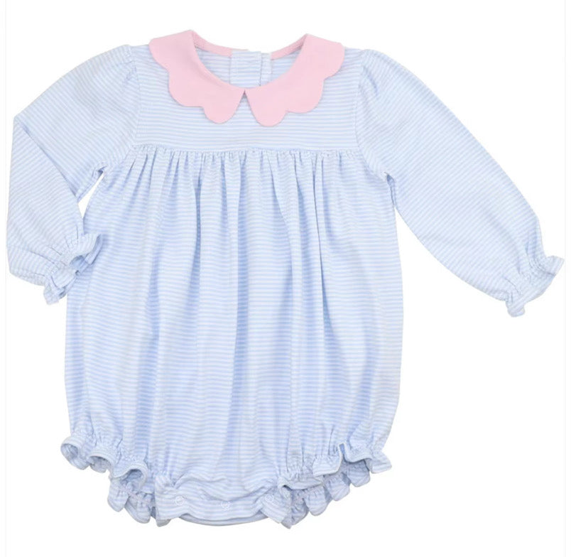 Blue & Pink Striped Bubble