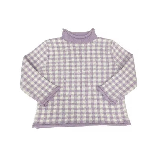 Gingham Roll Neck Sweaters
