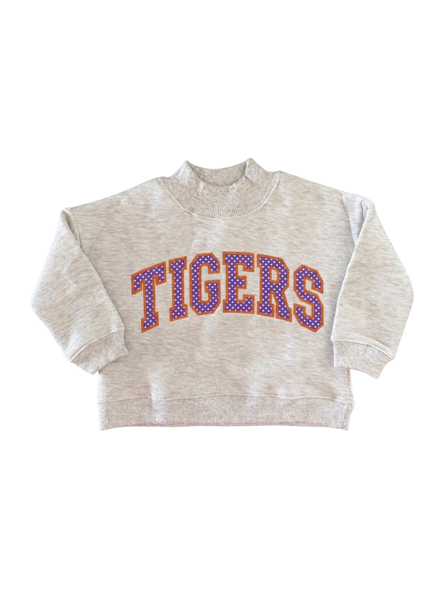 Purple Polkadot Heritage Mock Neck - Adult