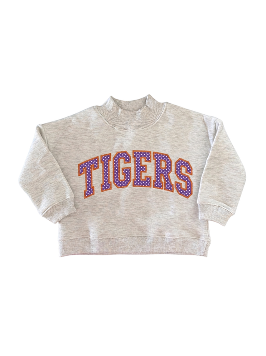 Purple Polkadot Heritage Mock Neck - Adult